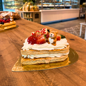 Hojaldre de Nata y Fresas